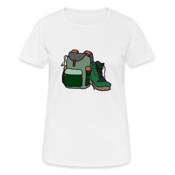 top Wanderer trek Trail - Frauen T-Shirt atmungsaktiv - Weiß - Vorne - AI Model Female 172 dark (172cm)