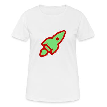 Grüne Rakete - Frauen T-Shirt atmungsaktiv - Weiß - Vorne - AI Model Female 172 dark (172cm)