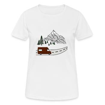 van life - T-shirt respirant Femme - blanc - Devant - AI Model Female 172 dark (172cm)