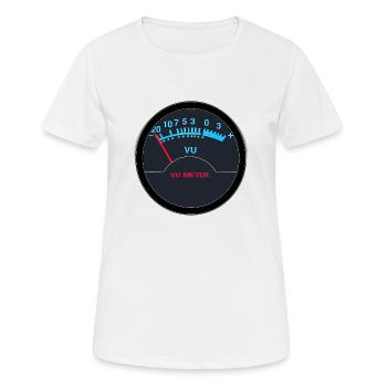 VU Meter Analog Audio Vintage Retro - Women's Breathable T-Shirt - white - Front - AI Model Female 172 dark (172cm)
