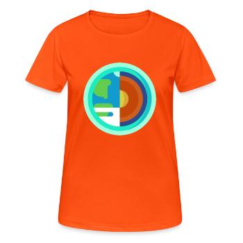 Erde - Frauen T-Shirt atmungsaktiv - Neonorange - Vorne - AI Model Female 172 dark (172cm)