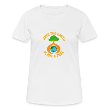 Earth Day Save the earth plant a tree Geschenkidee - Frauen T-Shirt atmungsaktiv - Weiß - Vorne - AI Model Female 172 dark (172cm)