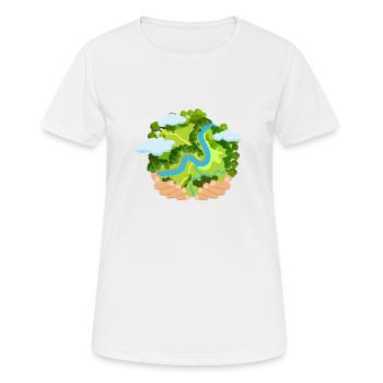 Save the planet Earth Day - Frauen T-Shirt atmungsaktiv - Weiß - Vorne - AI Model Female 172 dark (172cm)
