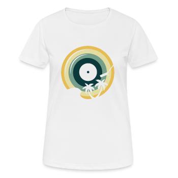 Vinyle Record Summer Sun Vibes Retro Sunset - T-shirt respirant Femme - blanc - Devant - AI Model Female 172 dark (172cm)