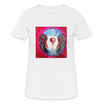 Heart Angel "Soul Salvation" - Women's Breathable T-Shirt - white - Front - AI Model Female 172 dark (172cm)
