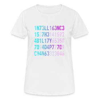 L’intelligence est la capacité de s’adapter au changement - T-shirt respirant Femme - blanc - Devant - AI Model Female 172 dark (172cm)