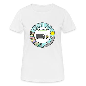 VAN LIFE VANLIFER NOMADS - Women's Breathable T-Shirt - white - Front - AI Model Female 172 dark (172cm)