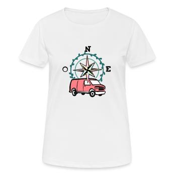 VAN LIFE - T-shirt respirant Femme - blanc - Devant - AI Model Female 172 dark (172cm)