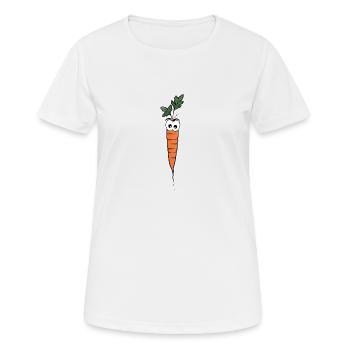 Karotte Cartoon - Frauen T-Shirt atmungsaktiv - Weiß - Vorne - AI Model Female 172 dark (172cm)