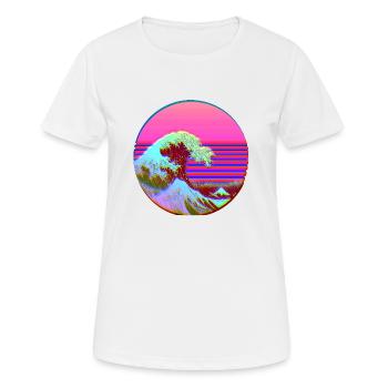 the great retrowave - Women's Breathable T-Shirt - white - Front - AI Model Female 172 dark (172cm)