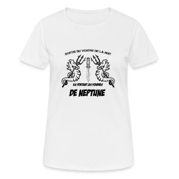 il sortent de la nuit - T-shirt respirant Femme - blanc - Devant - AI Model Female 172 dark (172cm)