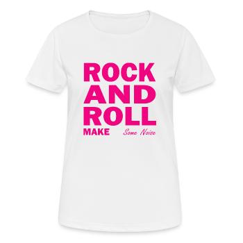 Rock Music Rock and Roll - Women's Breathable T-Shirt - white - Front - AI Model Female 172 dark (172cm)