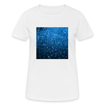 Sparkling Blue Glitter - Women's Breathable T-Shirt - white - Front - AI Model Female 172 dark (172cm)