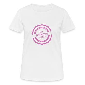 Die beste und liebenswerte Puffmutter - Frauen T-Shirt atmungsaktiv - Weiß - Vorne - AI Model Female 172 dark (172cm)