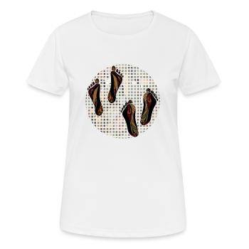 Pieds - T-shirt respirant Femme - blanc - Devant - AI Model Female 172 dark (172cm)