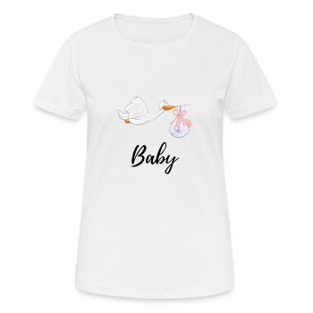 baby - Women's Breathable T-Shirt - white - Front - AI Model Female 172 dark (172cm)