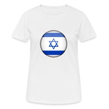 Israeli Flag Circle - Women's Breathable T-Shirt - white - Front - AI Model Female 172 dark (172cm)