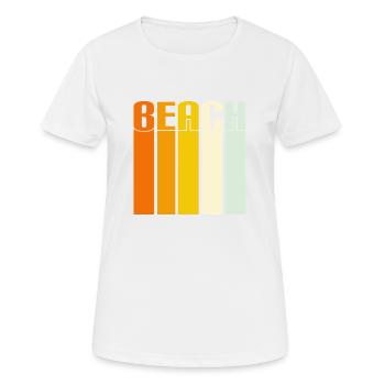 Beach - Frauen T-Shirt atmungsaktiv - Weiß - Vorne - AI Model Female 172 dark (172cm)