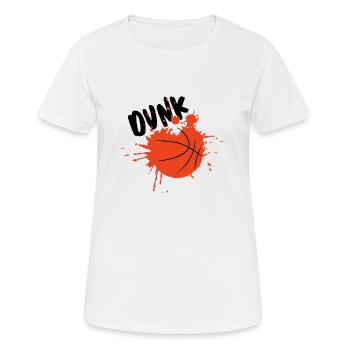 Basketball, Dunk, ball - Women's Breathable T-Shirt - white - Front - AI Model Female 172 dark (172cm)