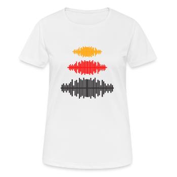 ondes électromagnétiques cadeau homme femme fête - T-shirt respirant Femme - blanc - Devant - AI Model Female 172 dark (172cm)