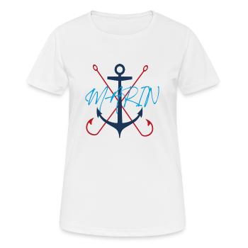 MARIN - T-shirt respirant Femme - blanc - Devant - AI Model Female 172 dark (172cm)