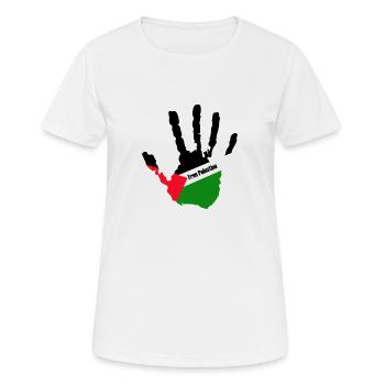 la Palestine libre - T-shirt respirant Femme - blanc - Devant - AI Model Female 172 dark (172cm)