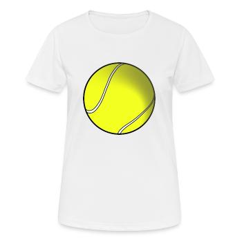 Tennis ball - Women's Breathable T-Shirt - white - Front - AI Model Female 172 dark (172cm)
