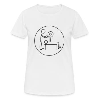 Stick21 lifting - Bench Press - Women's Breathable T-Shirt - white - Front - AI Model Female 172 dark (172cm)