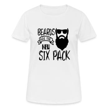 beards are the new six pack - T-shirt respirant Femme - blanc - Devant - AI Model Female 172 dark (172cm)