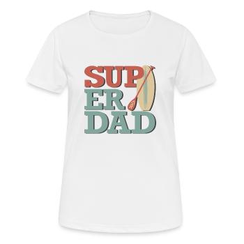 Super papa - T-shirt respirant Femme - blanc - Devant - AI Model Female 172 dark (172cm)