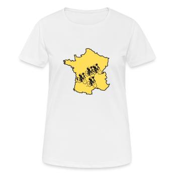 le tour - T-shirt respirant Femme - blanc - Devant - AI Model Female 172 dark (172cm)