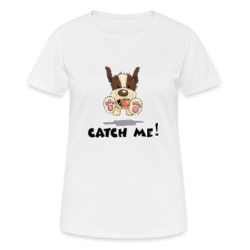 FlyingPino2 - Frauen T-Shirt atmungsaktiv - Weiß - Vorne - AI Model Female 172 dark (172cm)