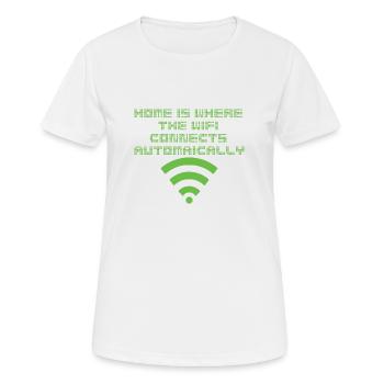 Wireless Wifi Wlan Gamer IT Programmierer Geschenk - Frauen T-Shirt atmungsaktiv - Weiß - Vorne - AI Model Female 172 dark (172cm)