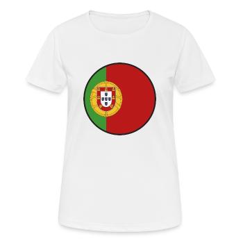 Portugal Drapeau Portugais Cadeau portugais - T-shirt respirant Femme - blanc - Devant - AI Model Female 172 dark (172cm)