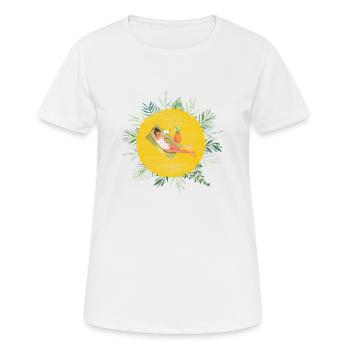 Sommerurlaub - Frauen T-Shirt atmungsaktiv - Weiß - Vorne - AI Model Female 172 dark (172cm)