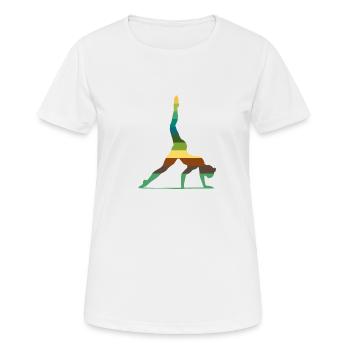 Kunstturnen Bodenturnen Fitness Sport Gymnastic - Frauen T-Shirt atmungsaktiv - Weiß - Vorne - AI Model Female 172 dark (172cm)