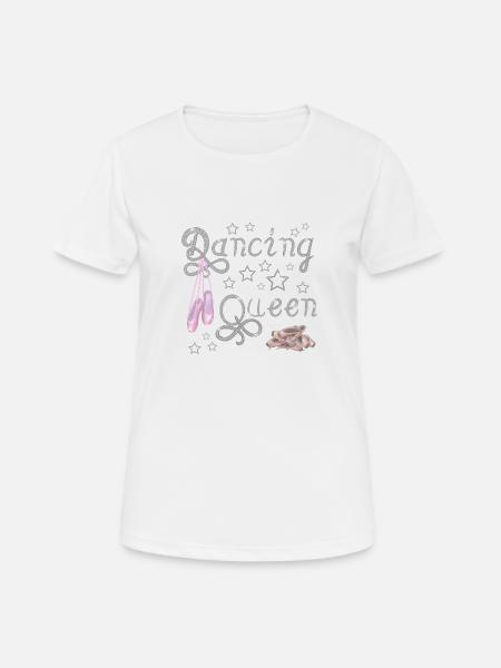 Dancing queen-Silver - Frauen T-Shirt atmungsaktiv - Weiß