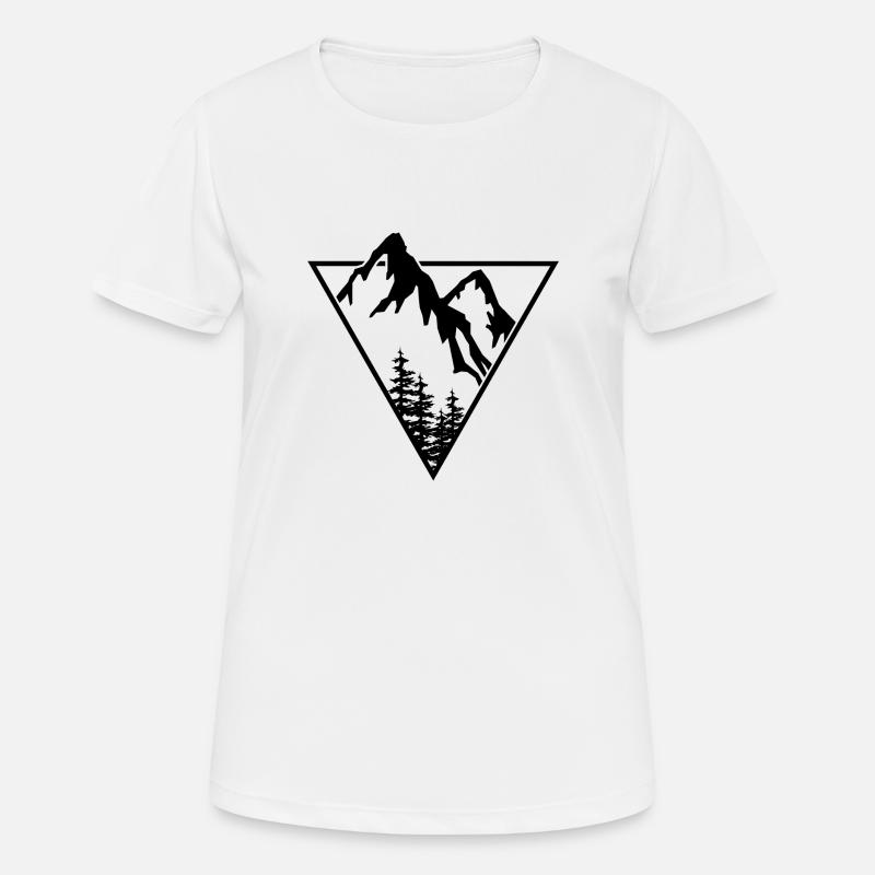 Triangle, Mountains, Forest - Women's Breathable T-Shirt - white