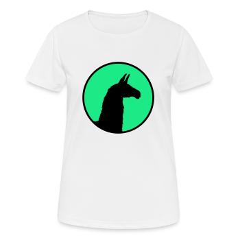Lama Alpaka Südamerika Lateinamerika Tierwelt Inka - Frauen T-Shirt atmungsaktiv - Weiß - Vorne - AI Model Female 172 dark (172cm)