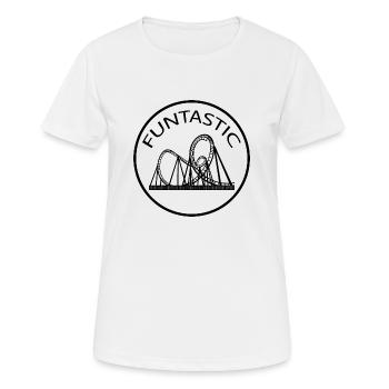 Rollercoaster Parc d’attractions - T-shirt respirant Femme - blanc - Devant - AI Model Female 172 dark (172cm)