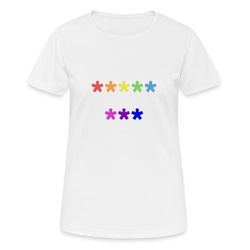 Anti pis LGBT - T-shirt respirant Femme - blanc - Devant - AI Model Female 172 dark (172cm)