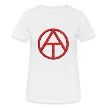 ATHEISM SYMBOL - Women's Breathable T-Shirt - white - Front - AI Model Female 172 dark (172cm)