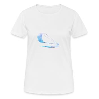 Double Exposure Kite Surfing Kite Surfer Gift - Women's Breathable T-Shirt - white - Front - AI Model Female 172 dark (172cm)