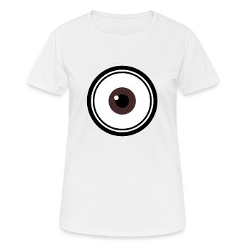 Œil brun - T-shirt respirant Femme - blanc - Devant - AI Model Female 172 dark (172cm)
