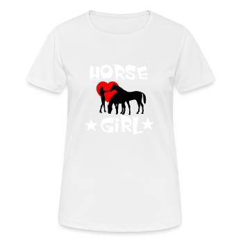 Cheval - T-shirt respirant Femme - blanc - Devant - AI Model Female 172 dark (172cm)