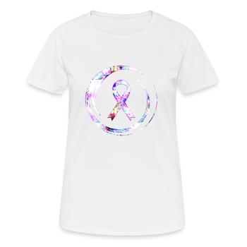 Brustkrebs - Frauen T-Shirt atmungsaktiv - Weiß - Vorne - AI Model Female 172 dark (172cm)