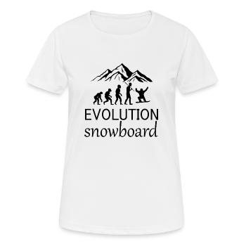 Snowboard Snowboarder - Frauen T-Shirt atmungsaktiv - Weiß - Vorne - AI Model Female 172 dark (172cm)