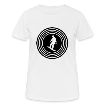 Snowboard Snowboarder - T-shirt respirant Femme - blanc - Devant - AI Model Female 172 dark (172cm)