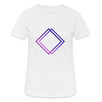 Logo lila ohne Text - Frauen T-Shirt atmungsaktiv - Weiß - Vorne - AI Model Female 172 dark (172cm)