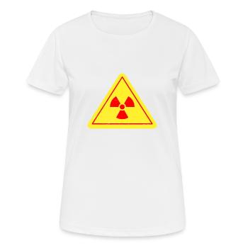 Sybmol Ionizing Radiation Warning Gift - Women's Breathable T-Shirt - white - Front - AI Model Female 172 dark (172cm)